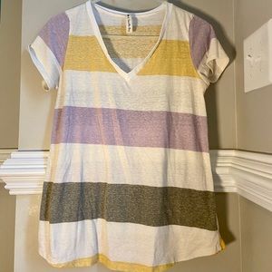 Eleven oaks Boutique size small striped T-shirt